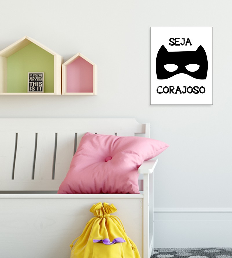 Super Herói Corajoso Minimalista