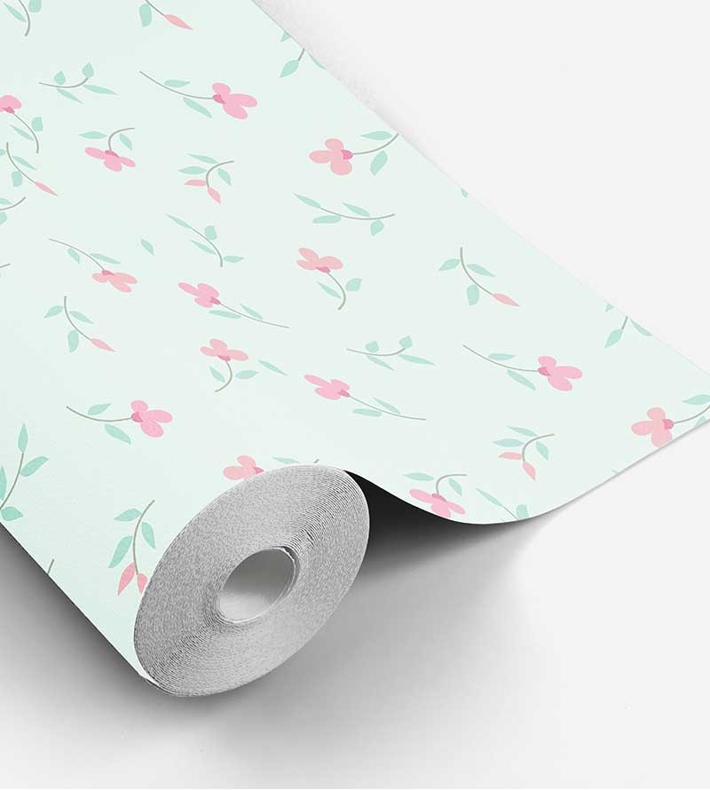 Papel de Parede Romântico Bebê Verde