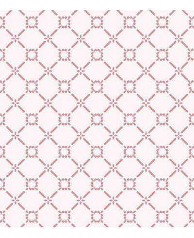 Papel de parede com fundo branco e detalhes em lilás - Retro 23