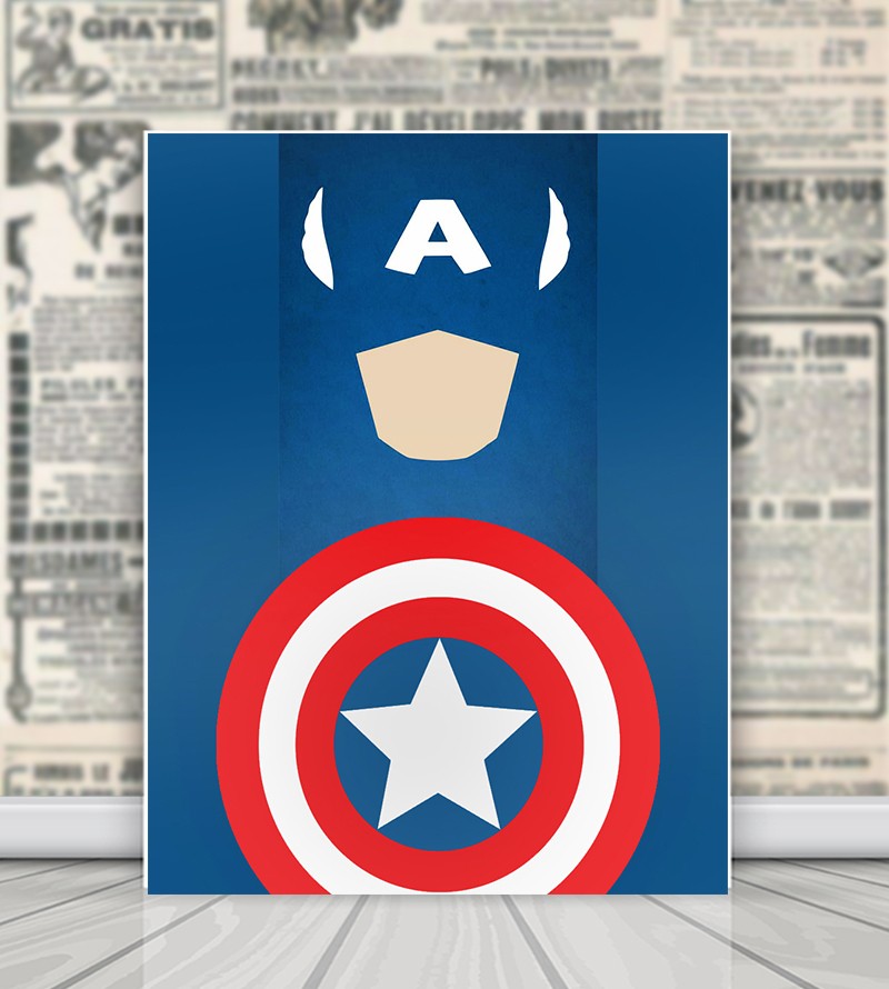 Quadro Decorativo Capitão América Escudo