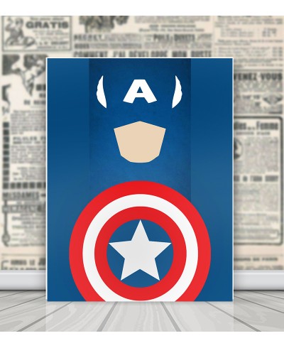 Quadro Decorativo Capitão América Escudo
