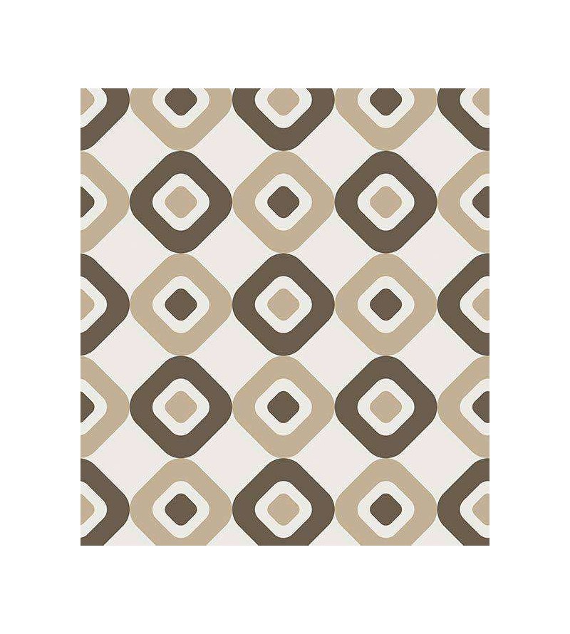 Papel de parede em tons de marrom e bege - Retro 45
