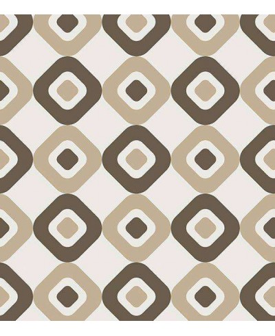 Papel de parede em tons de marrom e bege - Retro 45