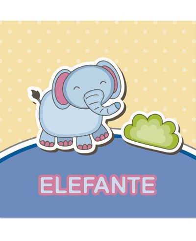 clipart de elefante para chá de bebê amarelo