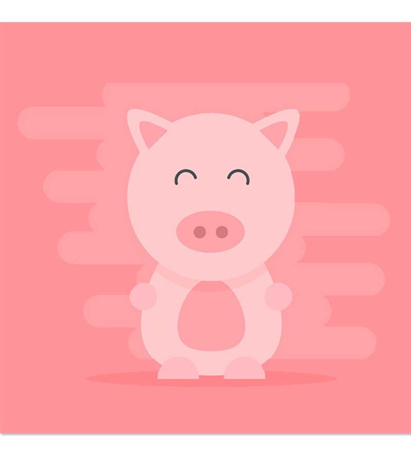 Quadro Porquinha Baby Rosa