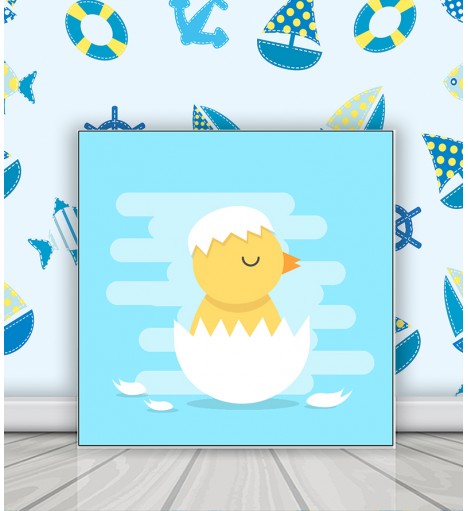 Quadro Bebê Pássaro