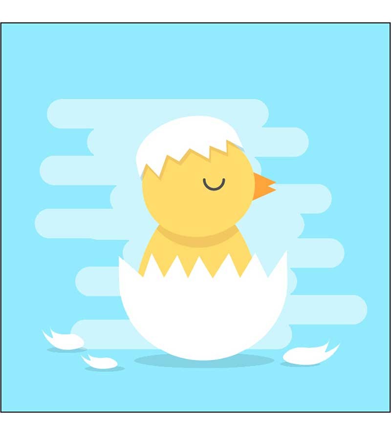 Quadro Bebê Pássaro