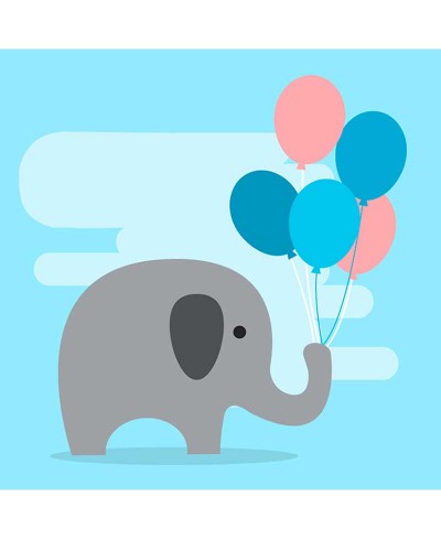 Quadro Elefante Cute com Balões