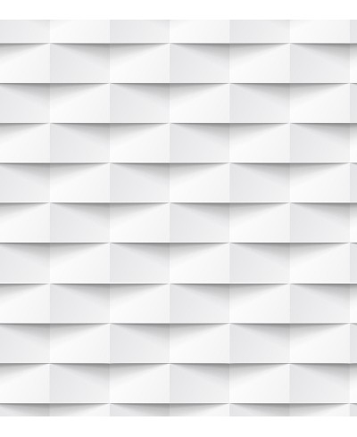 Papel de Parede TIjolo 3D com efeito de sombras em Tons de Branco e Preto