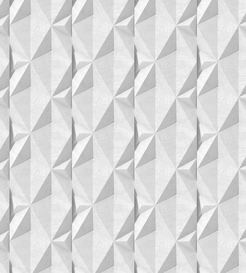 Papel de Parede Triangular 3d Cinza e Branco