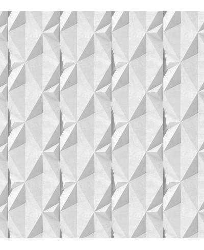 Papel de Parede Triangular 3d Cinza e Branco