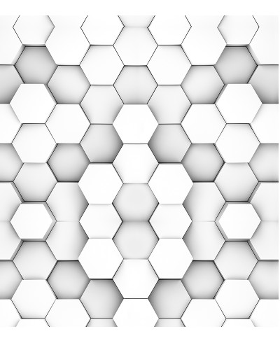 Papel de parede hexágono blocos 3D