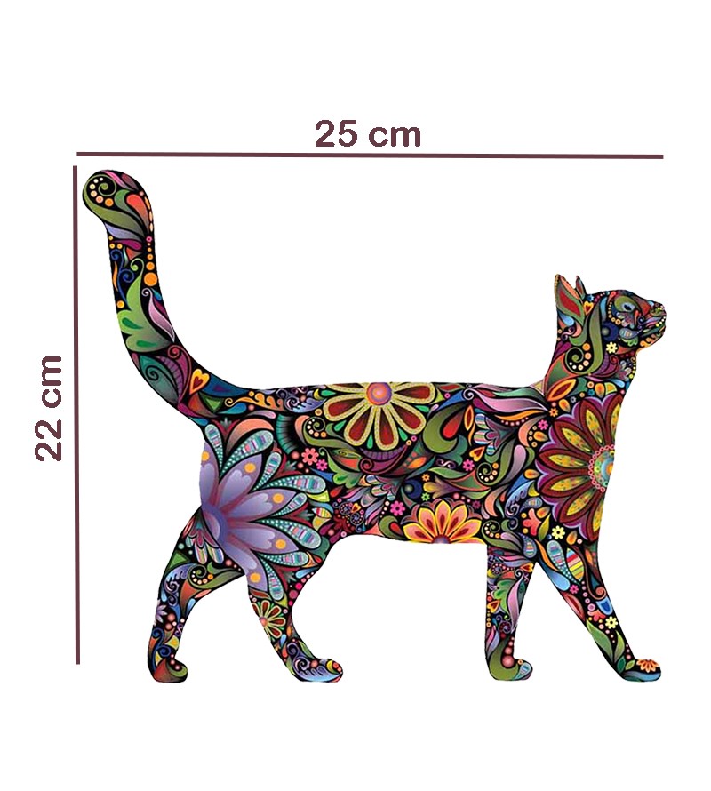 Adesivo Gatinho Flor Floral Paisley