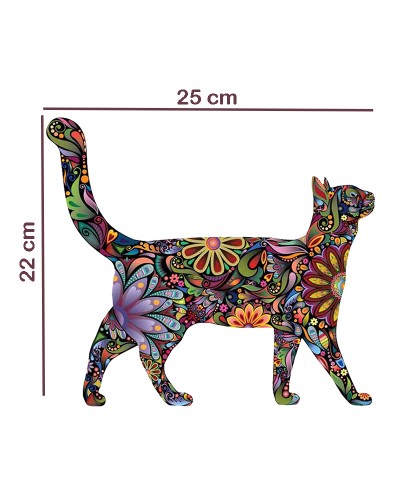 Adesivo Gatinho Flor Floral Paisley