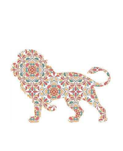 Adesivo Leão Paisley