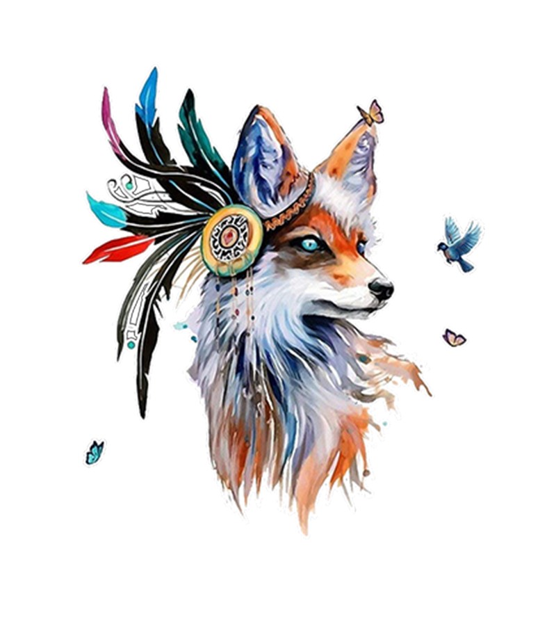 Adesivo Raposa Aquarela