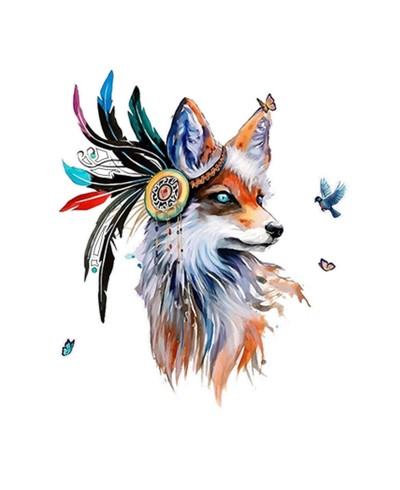 Adesivo Raposa Aquarela