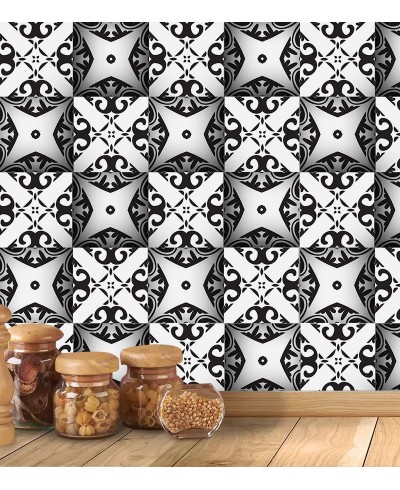 Adesivo Azulejo 3d em Preto e Branco