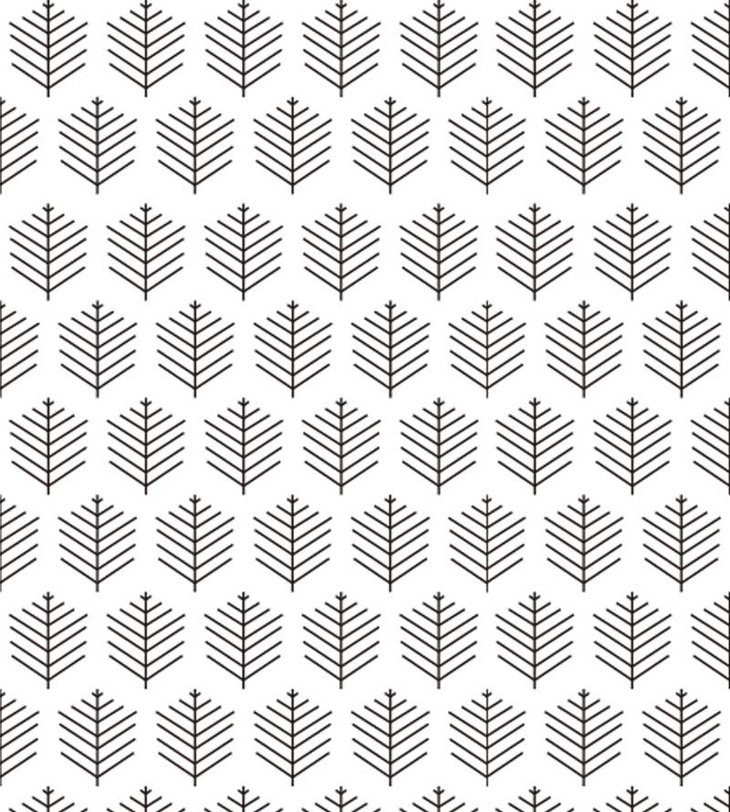 Papel de parede Folhagem geométrica em cores de preto.