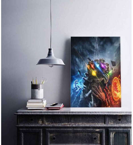 Pôster Retrô Thanos Manopla