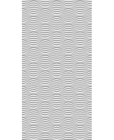 Papel de Parede 3D ondas com efeito de sombras em Tons de branco e cinza