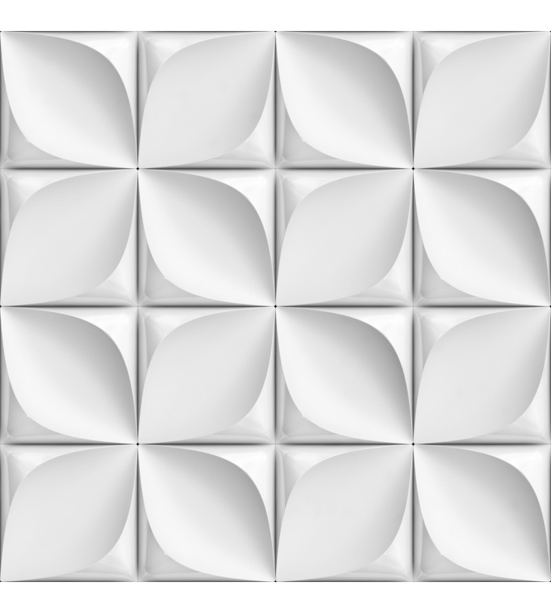 Papel de Parede 3D Flores em tons brancos e cinza