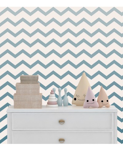 Papel de parede Chevron azul degradê