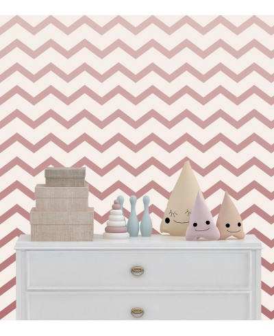 Papel de parede Chevron rosa degradê