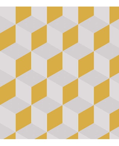 Papel de parede Triangulos 3d amarelo e cinza