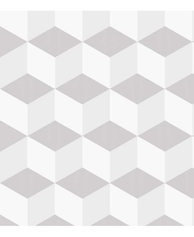 Papel de parede Triangulos 3d Branco e cinza