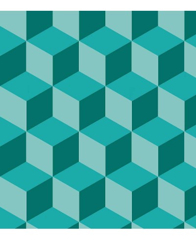 Papel de parede Triangulos 3d Verde