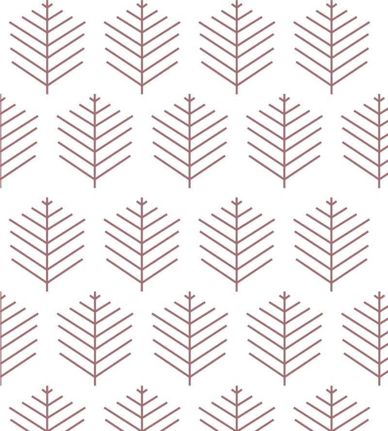 Papel de parede Folhagem geométrica em cores de rosa