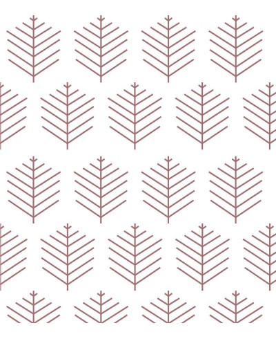 Papel de parede Folhagem geométrica em cores de rosa