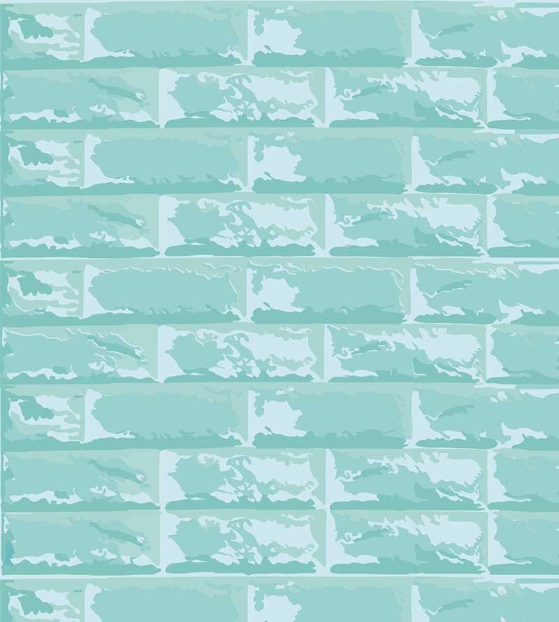 Papel de parede Tijolinhos azul