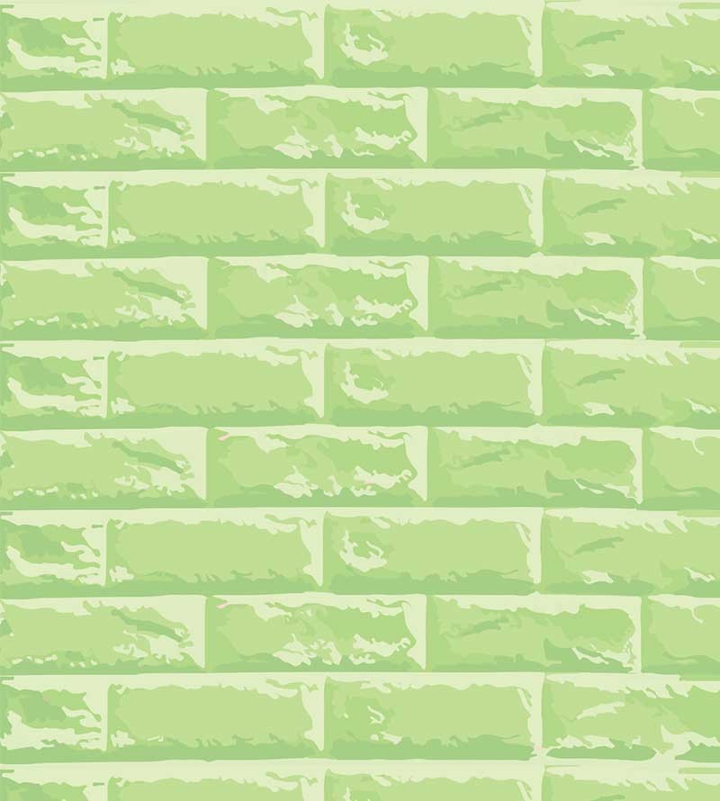 Papel de parede Tijolinhos verde