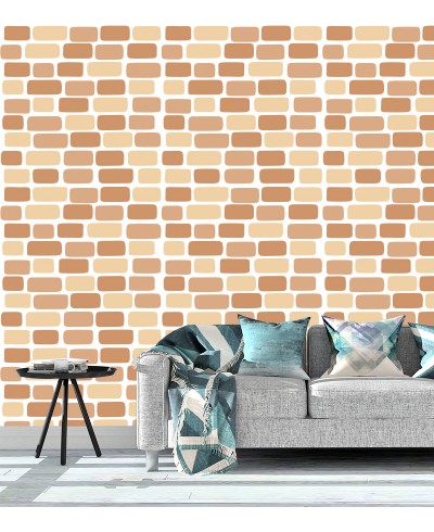 Papel de parede Tijolinhos marrom texturizado