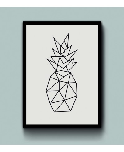 Quadro Abacaxi geométrico