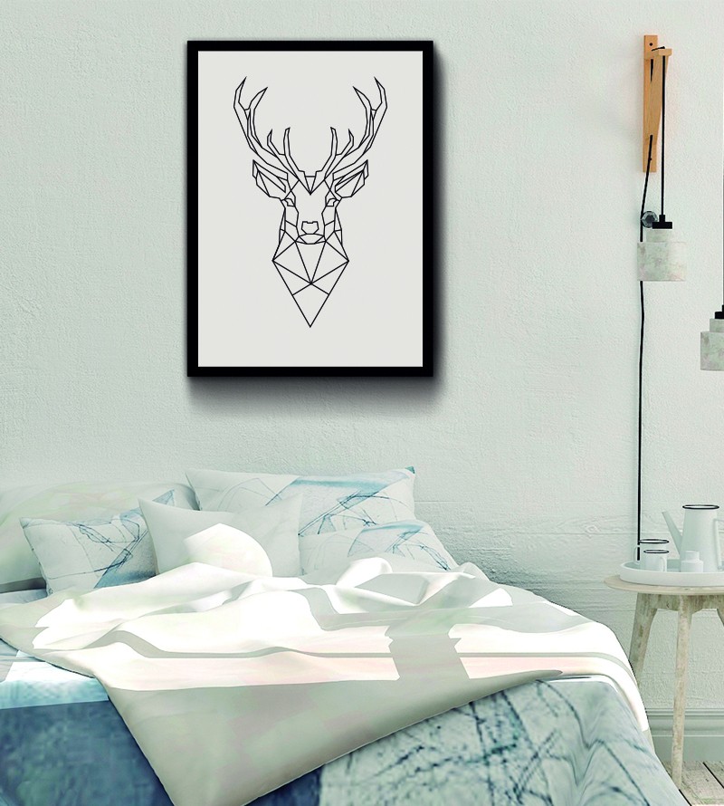 Quadro Alce geométrico