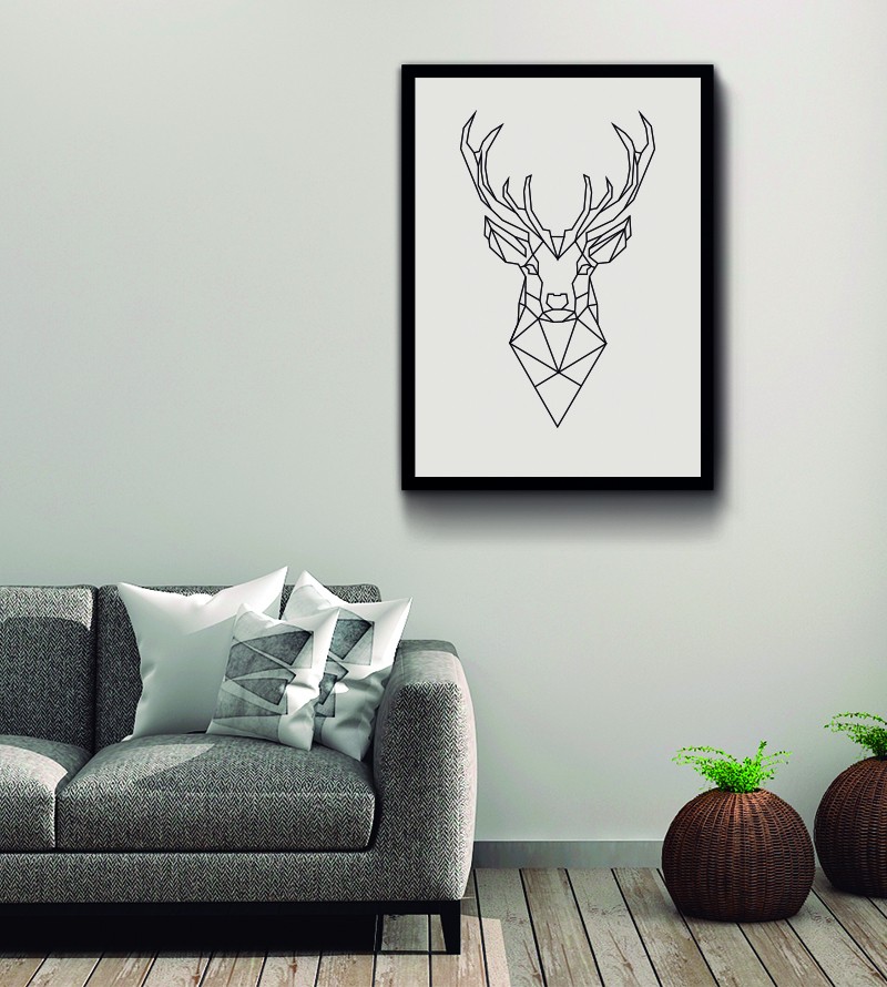 Quadro Alce geométrico