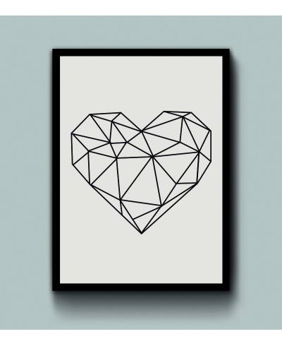 Quadro Coração geométrico
