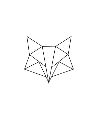 Quadro Raposa geométrico