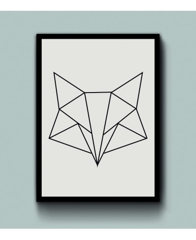 Quadro Raposa geométrico