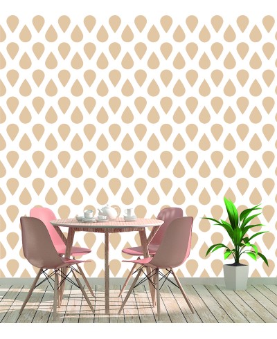 Papel de parede Gotas caindo bege