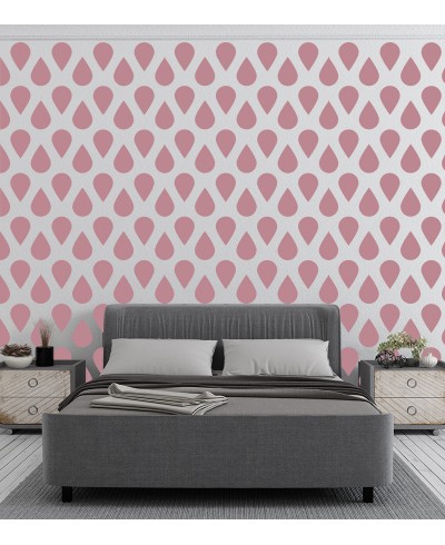 Papel de parede Gotas caindo Rosa