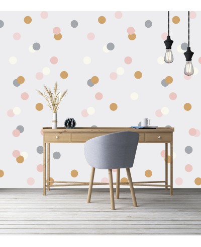 Papel de parede Poá bolinhas coloridas