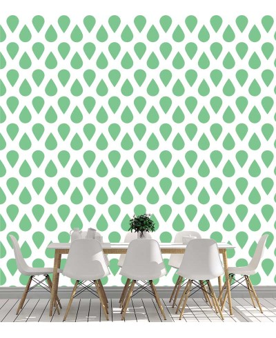 Papel de parede Gotas caindo Verde