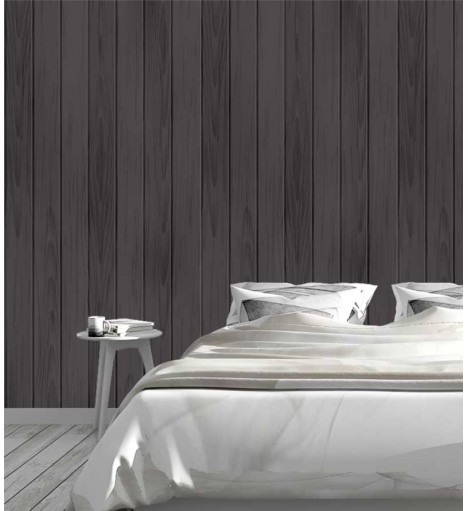 Papel de parede Madeira Preta