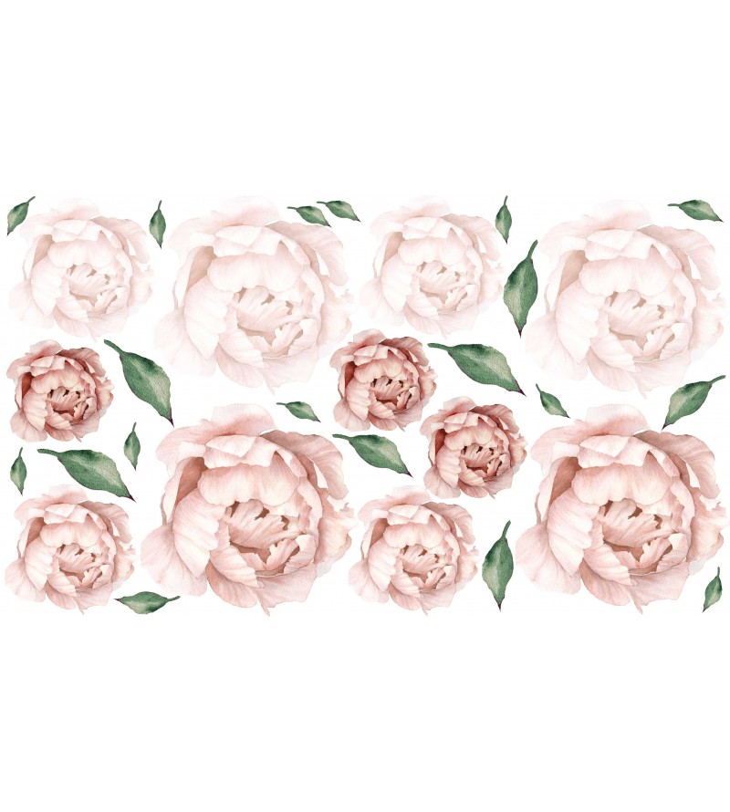 Adesivo Peonias vintage