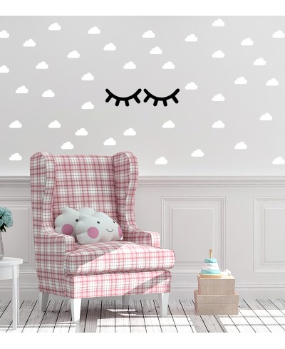 Adesivo de Parede Cílios Cute com Nuvens