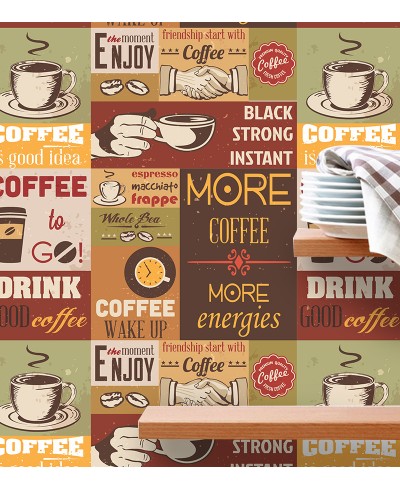 Adesivo Azulejos Retro Vintage Coffee